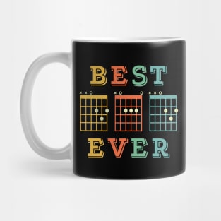 Best Dad Ever Guitar DAD Chords Tab Retro Theme Mug